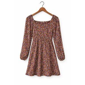 Y2K Floral Babydoll Dress Womens Size XS 90s Cottagecore Prairie Country Fairy